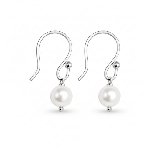 Image of Sechi 925 Sterling Silver Free Water Pearl Dangle French Wire Earrings Women and Girls | Drop Ear- Ring | Ethnic Style | 6 Month Warranty