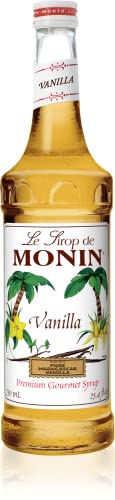 Monin - Vanilla Syrup, Versatile Flavor, Great for Coffee, Shakes, and Cocktails, Gluten-Free, Non-GMO (750 ml)