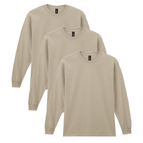 Image of Gildan Adult Ultra Cotton Long Sleeve T-Shirt, Style G2400, Multipack