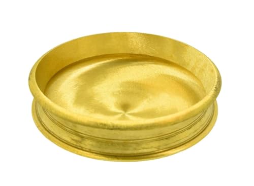 Image of Kerala Crafts Authentic 5 Inch or 12.7 CM Pure Brass Metal Cooking Urli kadai Bowl Pot| Traditional Daily Use Cookware Utensil Temple Uruli Rice Wheat Lunch Dinner Sacred Hindu Festival Home Decor