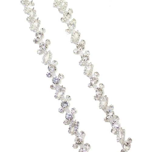 Garniture en strass argenté AB pour personnaliser une robe terne