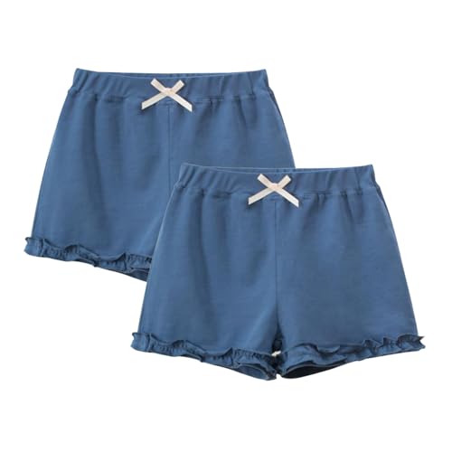 ELUTONG Kinder Mädchen Kurze Hose, 2 Paar Baumwolle Sommer Sport...