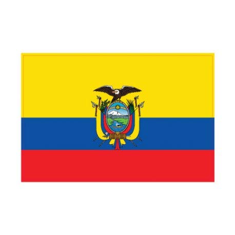 Autocollant Drapeau Ecuador Équateur sticker flag - Taille : 8 cm