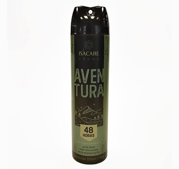 Isacare Desodorante Aerossol Young Aventura Preto/Azul 150 Ml