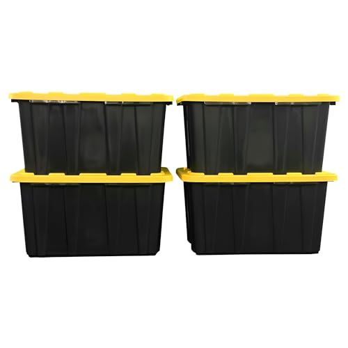 STOWIX 27-Gal Black & Yellow Tote