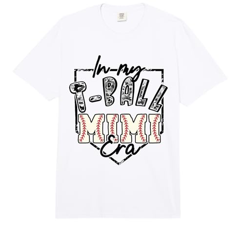 in My T-Ball Mimi Era Camo Tee-Ball Matching Family Sport Comfort Colors Adult Heavyweight T-Shirt