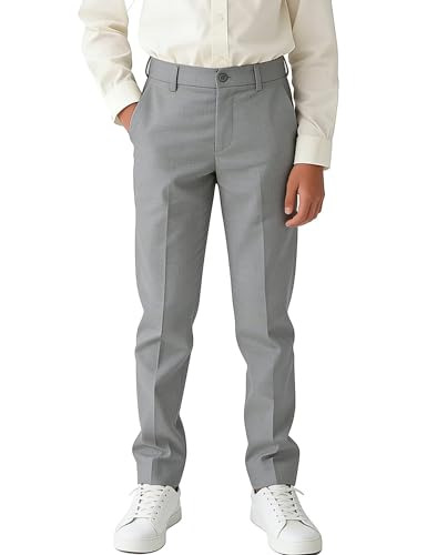 Image of Boys' Dress Pants Kids Wedding Suit Pants Boys School Uniform Pants Trousers for Golf Play & Outdoor Adjust Waist