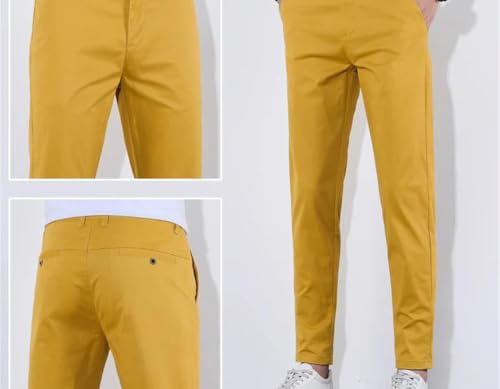 Men Thin Cotton Casual Straight Trousers Lightweight Loose Fit Streetwear Long Pants for Summer4