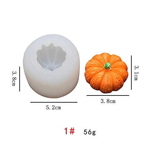 Hjinyu 3D-DIY-Kürbis-Kerzenform, handgefertigt, Kürbis-Form, Silikonform für Süßigkeiten, Backen, Kuchendekoration… – Bild 4
