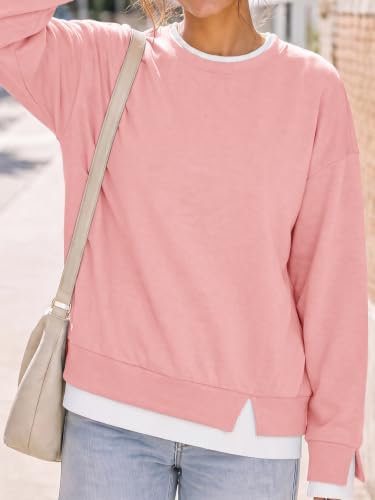 Fisoew Women Oversized Sweatshirts Crewneck Pullover Long Sleeve Fall Tops — view 2