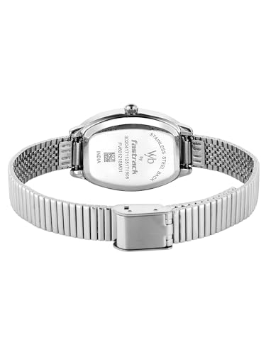 Image of Fastrack Vyb Runway with Quartz Analog Light Green Dial Steel Stainless Steel Strap Watch for Girls - FV60121SM01W