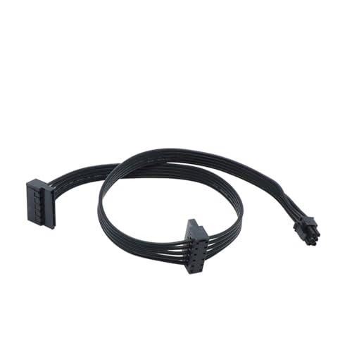 Cable de alimentación M1ni 6 Pin a 2 SATA 15 Pin 45cm miniatura 5