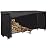 Modern Leisure Monterey 8 ft Outdoor Log Rack Cover, 96 L x 24 W x 42 H inch, Black