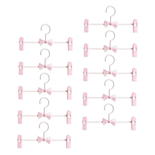 GLEAVI 10Pcs Adjustable Skid Pants Hangers for Jeans and Skirts Sturdy Clip Design Non Slip Clothes Accessory for Closet Organization for Bedroom and Bathroom Use