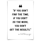 Xeraxion Arnold Schwarzenegger Text Poster Inspirational Phrases Wall Art Prints Motivational Sayings Quote Poster Positive Print Decoration for Teens Adults Living Room Office Decor 8x12in Unframed