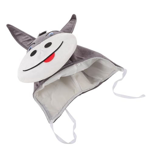 ZUNOXAZ Sombrero de Burro Divertido Gorro de Peluche Suave y Cálido Accesorio de Disfraz para Halloween Fiesta y Cosplay para Hombre y Mujer
