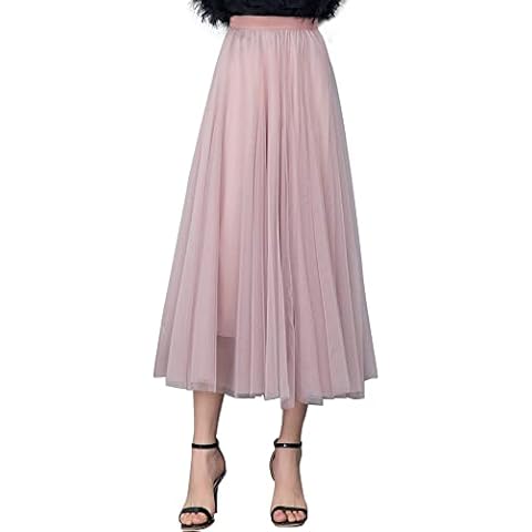 Jupe longue ANIMQUE en tulle rose Cover