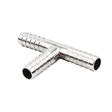 Beduan Stainless Steel 5/16' Hose Barb, 3 Way Tee T Shape Barbed Co2 Splitter...