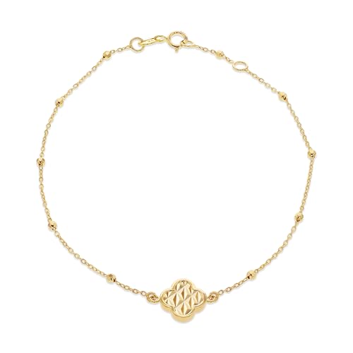 Bracelet or jaune 9 carats ajustable pour femme à l'élégance intemporelle