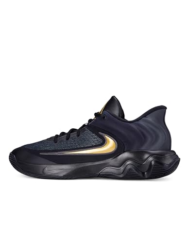 Nike Men's Giannis Immortality 4 Basketball Shoes, Black/Metallic Gold, 13