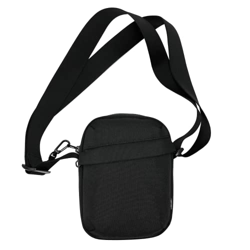 Qidi Unisex Small Crossbody Bag, Anti-Theft Side Shoulder Bag With Rfid And Zipper Locked, Adjustable Heritage Mini Messenger Satchel Tote Bag For Men And Women, Black #TOP1