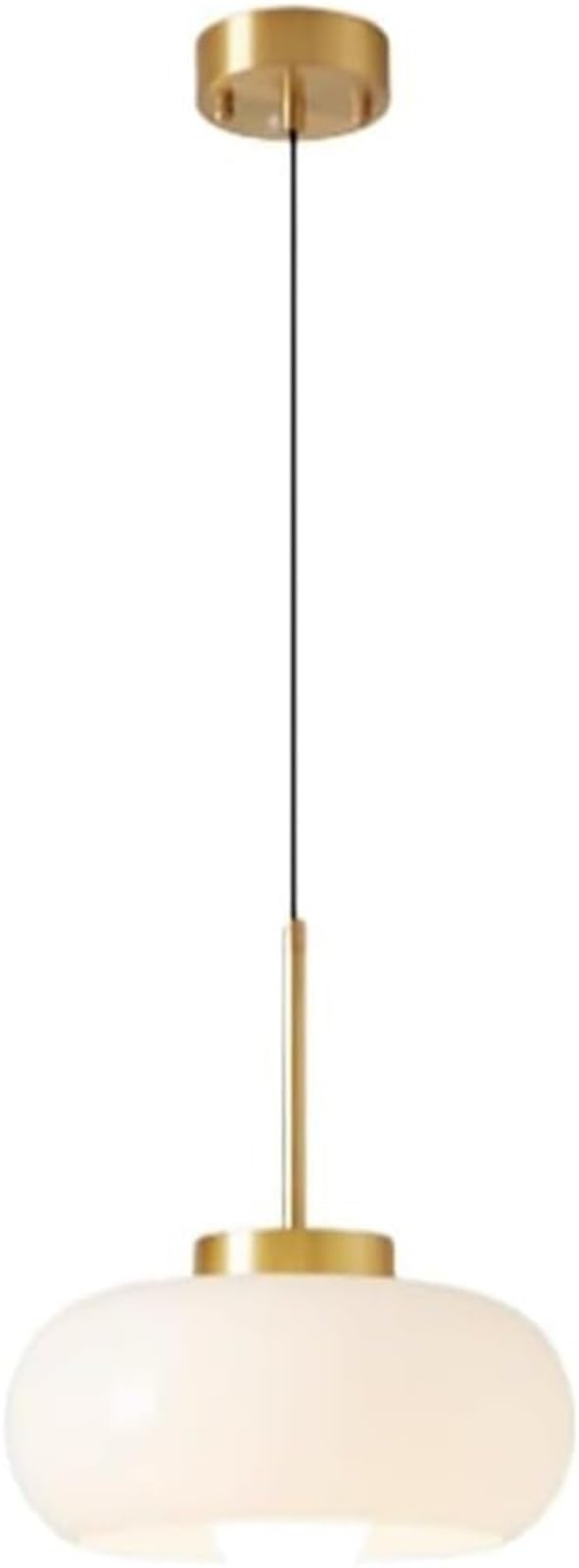 FZQSXAZU Pendant Light Ceiling Shade Vintage Cream Wind Chandelier All-Copper with Glass Shades Fixture Lamp for Kitchen Island Dining Room Bedroom Restaurant Living Room(White)