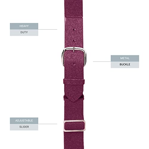 Augusta Sportswear Elastic Baseball Belt: Superior Durability, Softball-Tested-Play with Confidence, Maroon, OS2