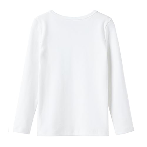 Image of Niyage Toddler Soft Thick Crewneck Tee Tops Girls Comfort Basic Long Sleeve T-Shirt