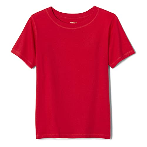 T-shirt rouge col rond garçon French Toast en coton doux taille L