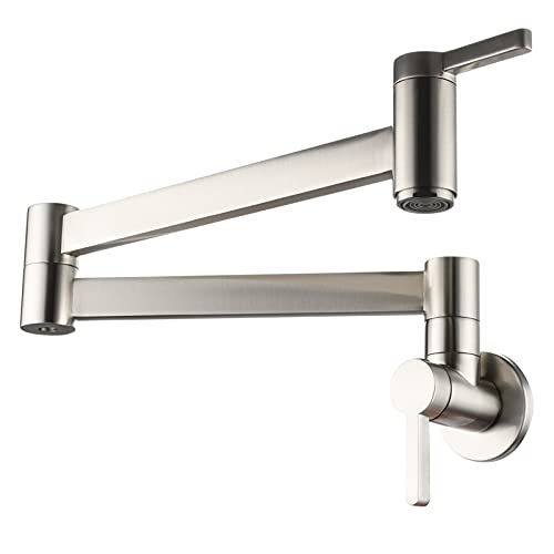 DRFGNF Grifos para Fregadero, Grifo de Cocina, Grifo de latón para llenado de ollas, Grifo de Cocina de Agua fría Simple, Fregadero de Cocina Comercial, Plegable, Estirable, Doble articulación, Bra