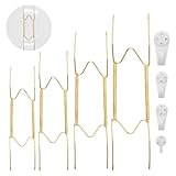 4 Pcs Plate Hangers for Walls, Plate Wall Mount Stainless Steel, Plate Holder for Wall Spring with 4 Non-Marking Nails for Decorative Artwork (1 Each 6.8.10.12 inches)