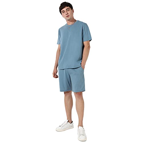 Image of CAHOOT Men's Co-Ord Set For Casual Wear | Quality Stretchable Fabric | Pull On T-Shirt | Pull On Shorts | Clothing Set Crafted With Comfort Fit & High Performance For Everyday Wear