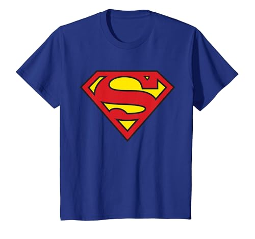 Logo Superman Classique de DC Kids T-Shirt, Enfant, Bleu Royal, 6 Ans