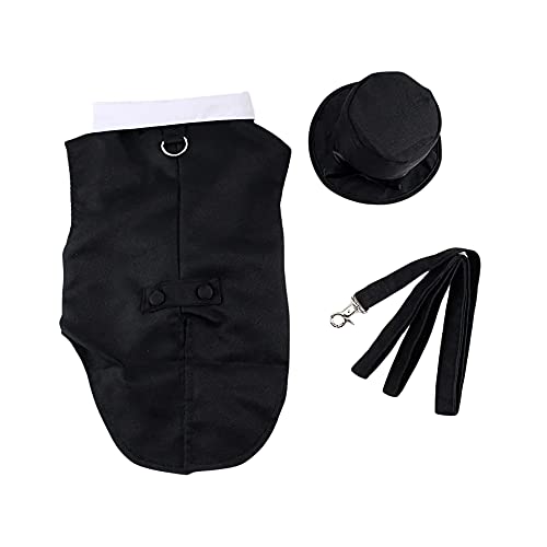 Disfraz tuxedo para perro con sombrero y correa 4XL miniatura 6
