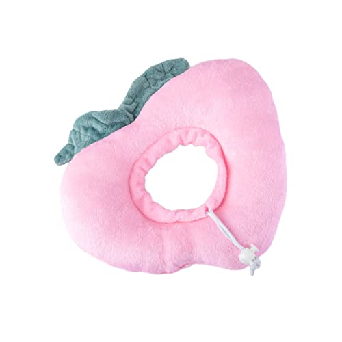 LIOOBO シーペット用舐め防止首輪 猫犬用 クリエイティブピーチデザイン 手術後保護 リカバリー かわいい軽量耐久型 鮮やかカラー