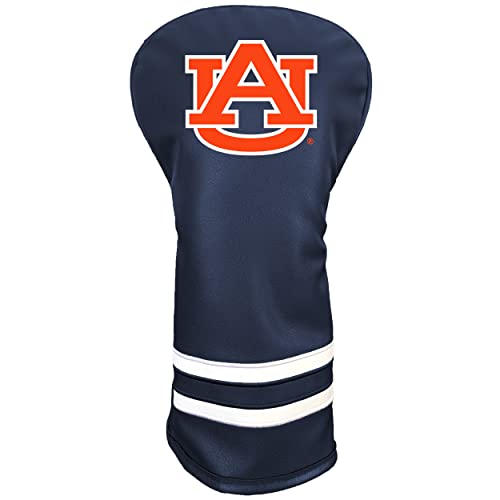 Team Golf NCAA Auburn Vintage Driver Headcover - Printed Team Golf NCAA Vintage Driver Golf Club Headcover, Form Fitting Design, Retro Design with Fleece Lining for Extra Club Protection