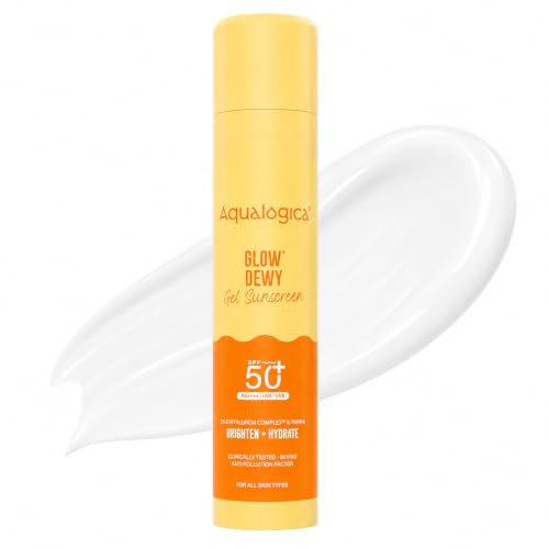 Aqualogica Glow+ Dewy Face Sunscreen with SPF 50+ & PA+++ | Blue ...