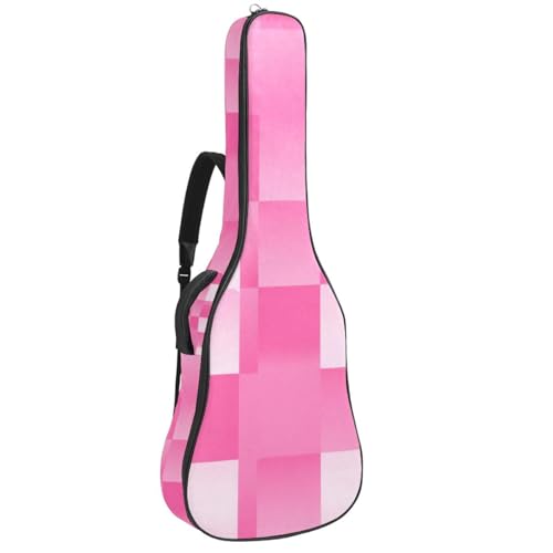 Housse guitare acoustique rose géométrique pour protéger votre passion musicale