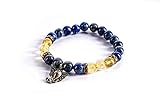 VitaJuwel Bodhi Charms INSPIRATION Bracelet with Lapis Lazuli, Honey Jade and Ganesha Charm