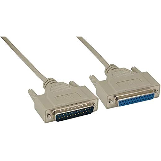 Cable Leader DB25 M/F Null Modem Cable 1 Pack