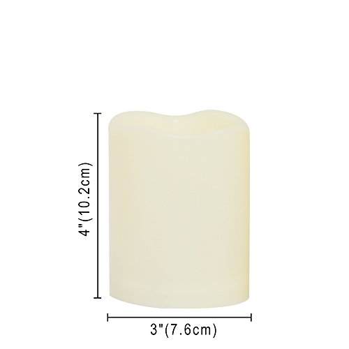 Image of QIDEA Outdoor Waterproof Battery Operated Flameless LED Pillar Candles