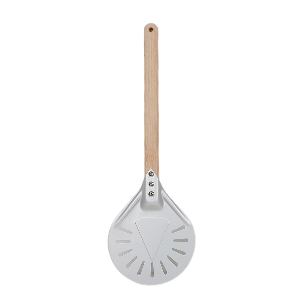 Nucelit Perforated Pizza Aluminum Pizza Turner for Homemade Gifts for Family for Bread Turning