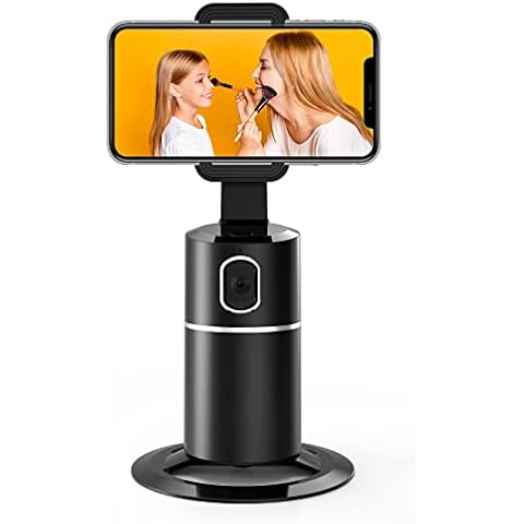 USHINING Smart Tracking Phone Holder, 360° Rotation Cell Phone Stand Face & Body Auto Tracking Phone Holder for YouTube Vlog TikTok Content Creation, No APP Required Cover