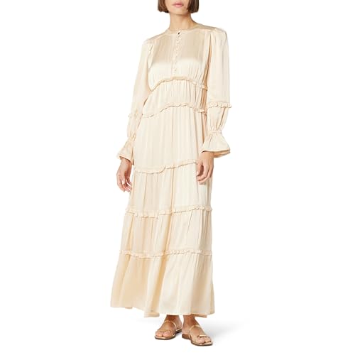 Amazon.com: The Drop Women's Tiered Ruffle Maxi Dress by @withloveleena,  Tapioca, XXS : Clothing, Shoes & Jewelry