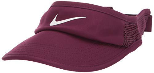 Nike Women's Arobill Featherlite Visor Adjustable, Bordeaux/White, Misc