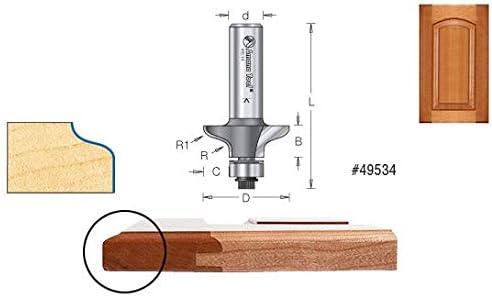 Amana Tool - 55428 Carbide Tipped 2Piece Architectural Stile & Rail 1-15/32 Dia x 1 Inc