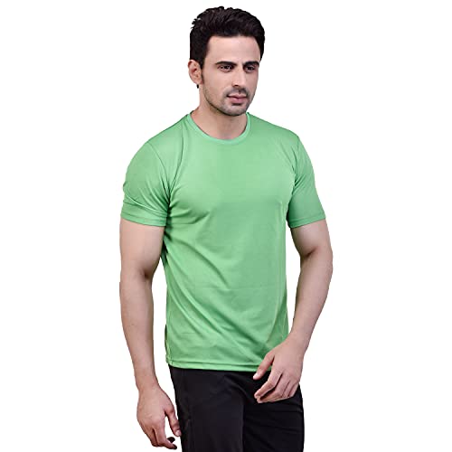 Image of Fashionbazzar4u Men's Cotton Blend Regular Fit Solid Round Neck T-Shirt