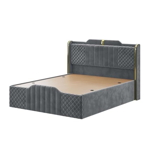Image of Wakefit Velura Queen Size Storage Upholstered Bed