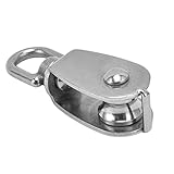 Polipasto de Polea, Poleas para Cuerda con Rotación de 360 Grados M15/M20/M25/M32/M50 Polea de Elevación Robusta de Acero Inoxidable 304 Polea de Alta Capacidad de Carga para