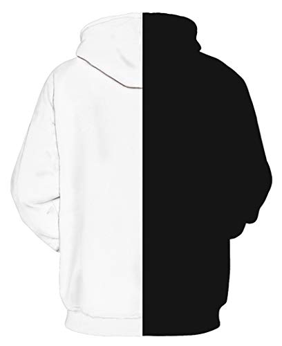 Aviviruth Unisex Harajuku Realistic Galaxy 3D Print Pullover Hoodies Sweatshirts,Skull White Rose,L/Xl #TOP1